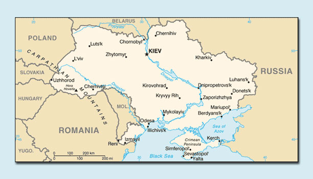 The Map of Ukraine